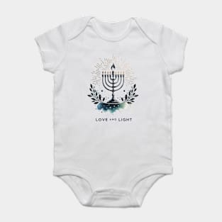 Love and Light Hanukkah Baby Bodysuit